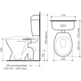 CAROMA Tasman Connector Toilet Suite